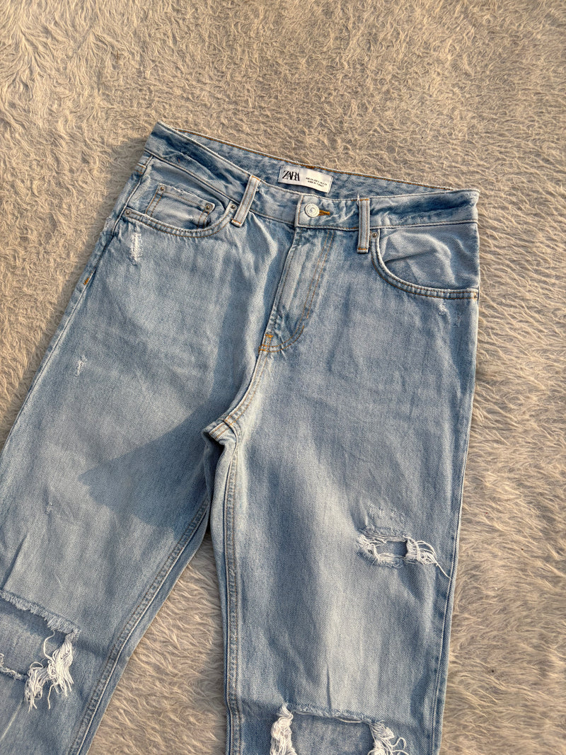 High waisted denim jeans by ZARA 20 W-30