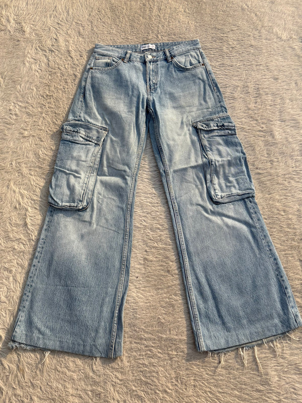 High waisted denim jeans by ZARA 35 W-32