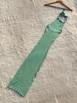 Green Halterneck dress Xs