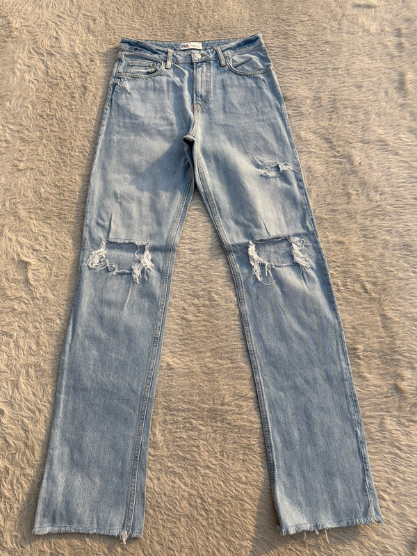High waisted denim jeans by ZARA 20 W-30