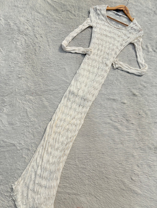 Crochet maxi dress with inner Xs