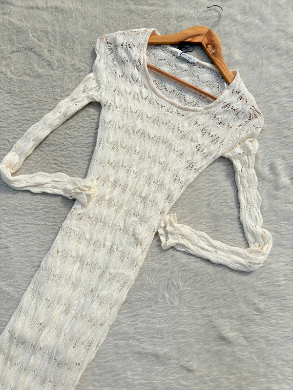Crochet maxi dress with inner Xs
