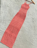 Crochet maxi backless dress Xs-S