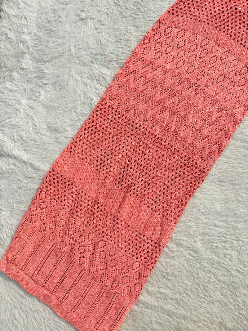 Crochet maxi backless dress Xs-S