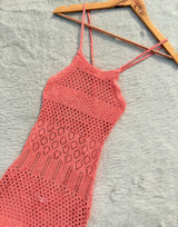 Crochet maxi backless dress Xs-S