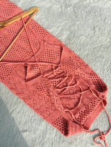Crochet maxi backless dress Xs-S