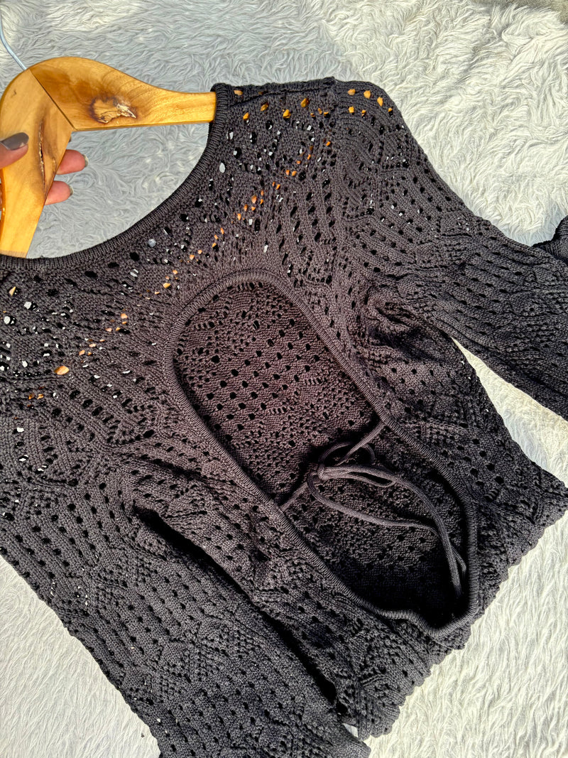 Crochet backless dress Xs-M