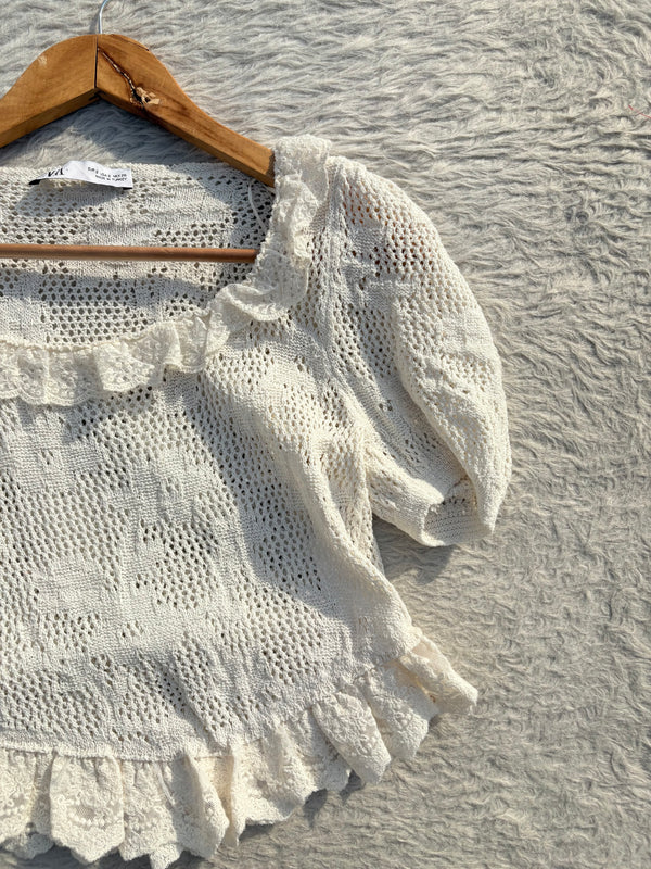 ZARA crochet top Xs-M