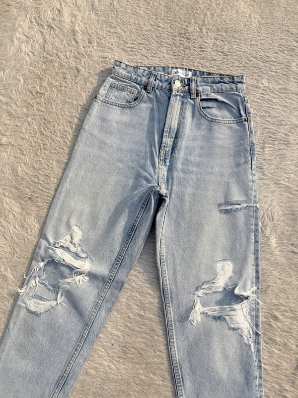 High waisted denim jeans by ZARA 37 W-26
