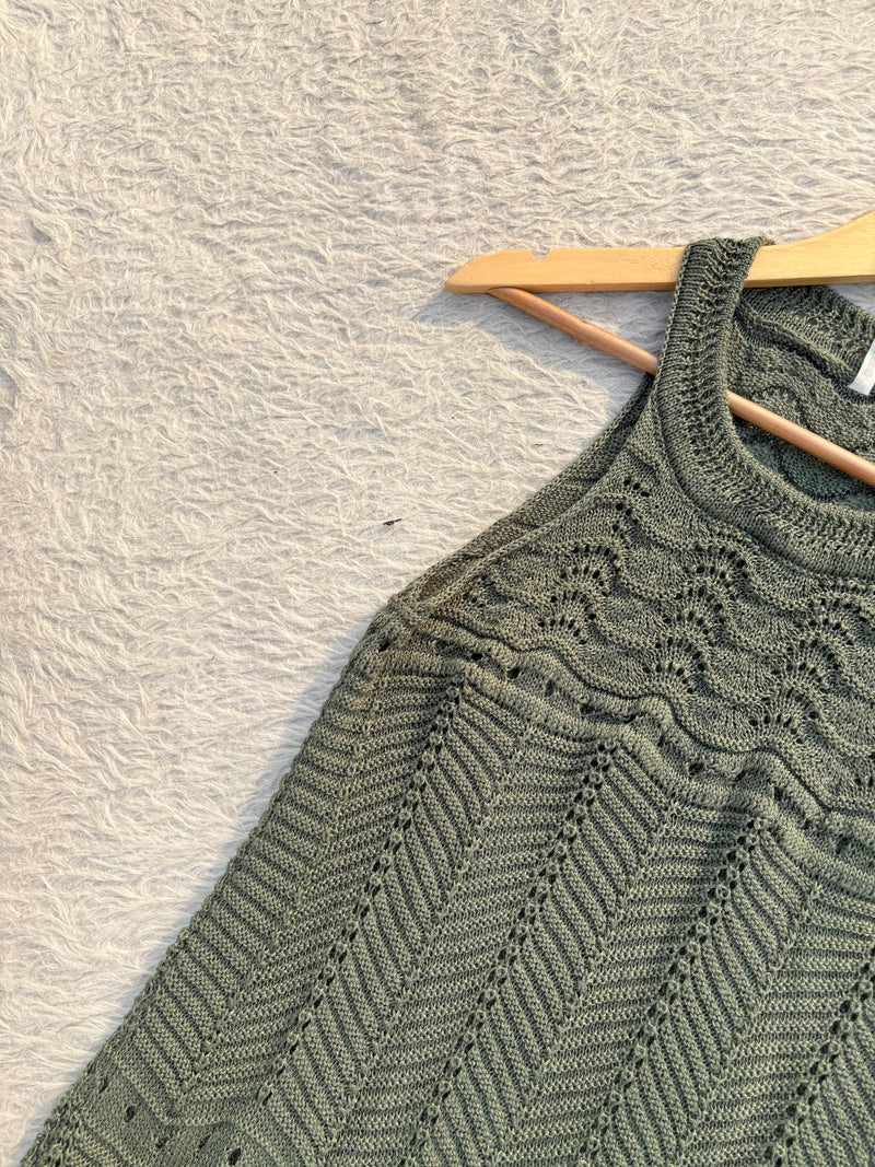 Green crochet dress S-XL