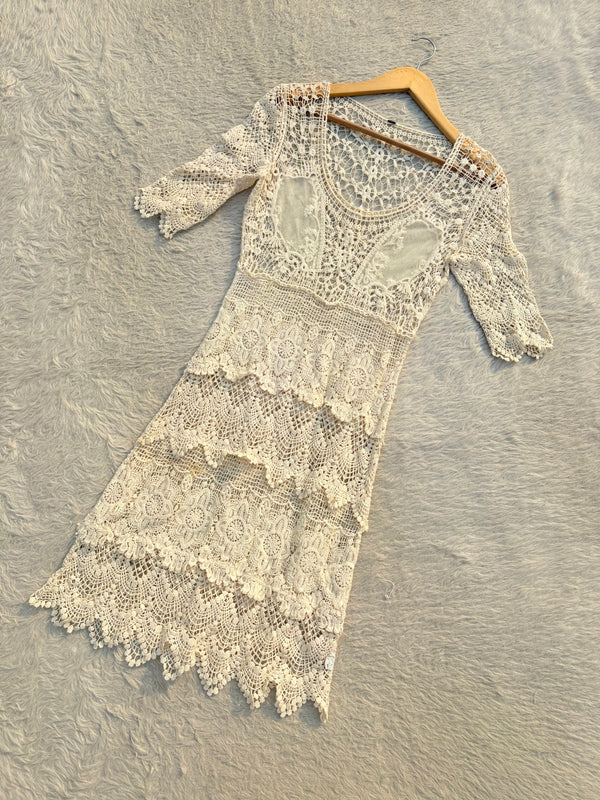 Off white cover up dress Xs-S