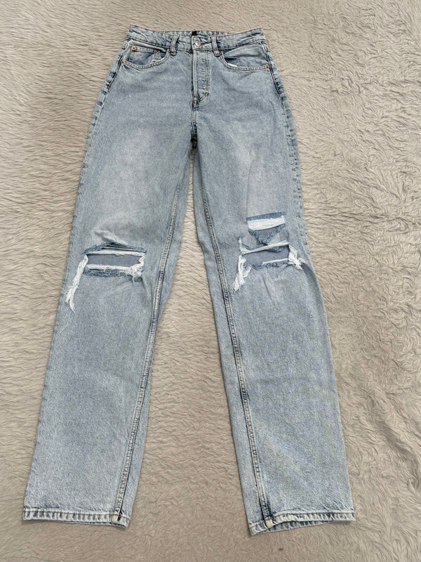 High waisted denim jeans by H&M W-28