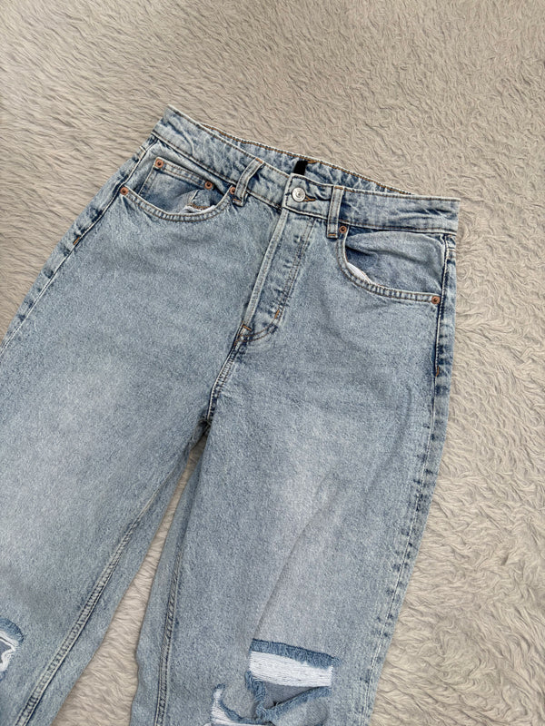 High waisted denim jeans by H&M W-28