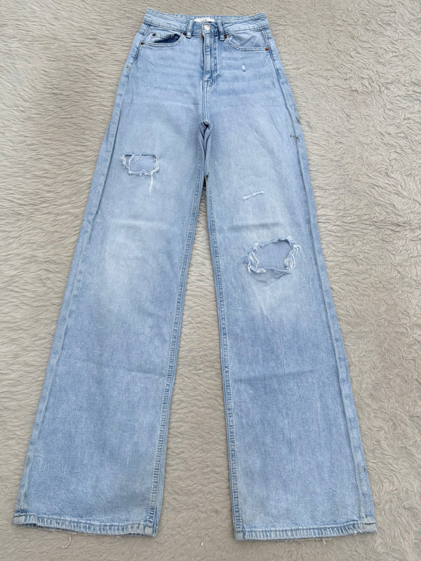 High waisted denim jeans by H&M W-26