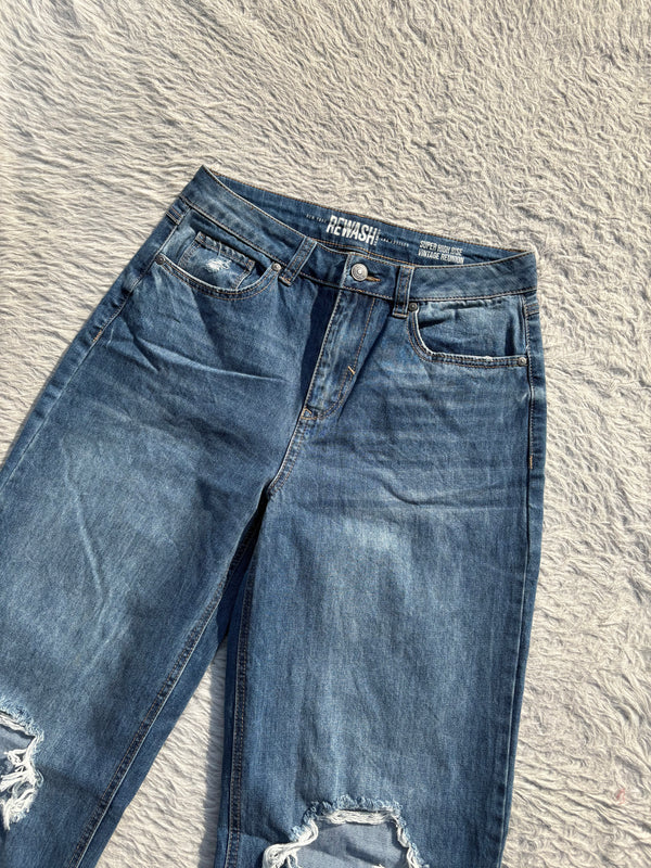 High waisted denim jeans W-28