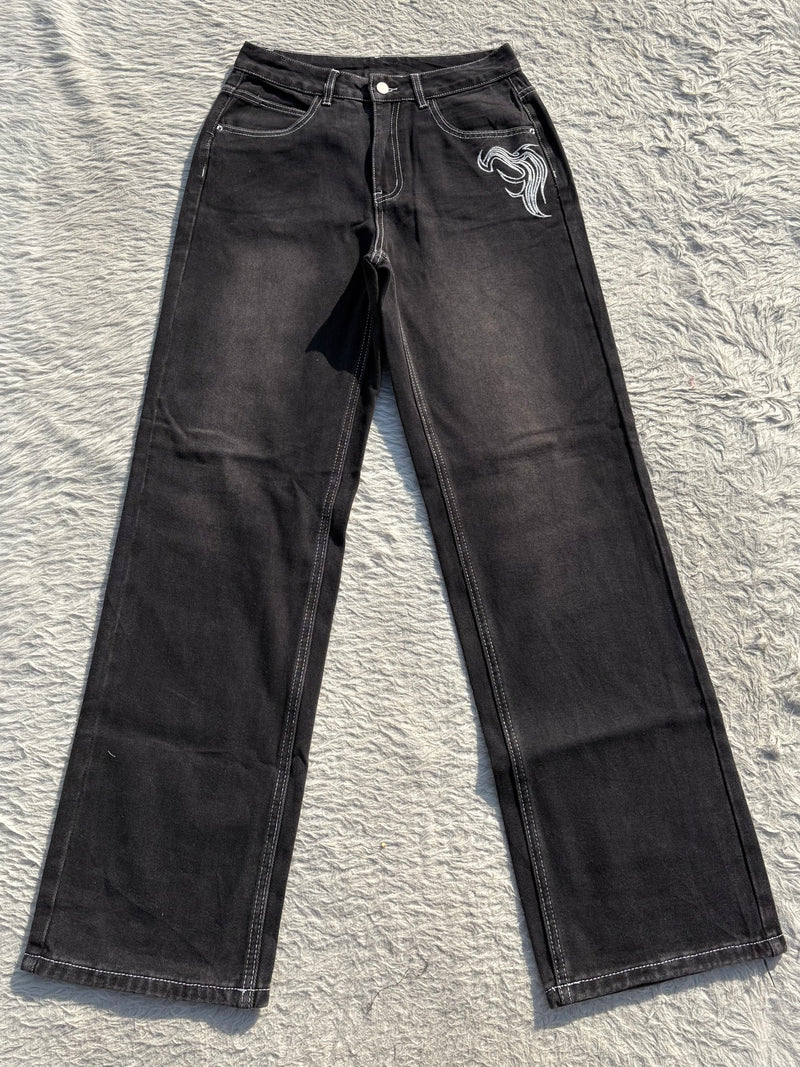 High waisted denim jeans W-30