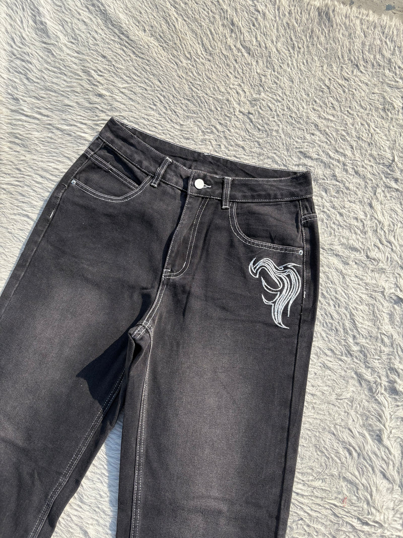 High waisted denim jeans W-30